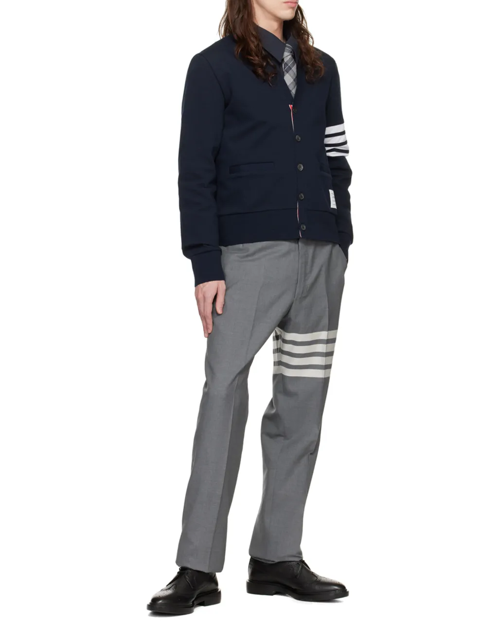 4-Bar V-Neck Cardigan