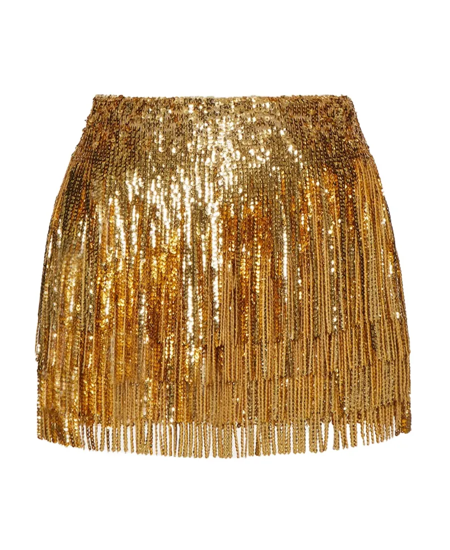 Sequined Tassel Shorts