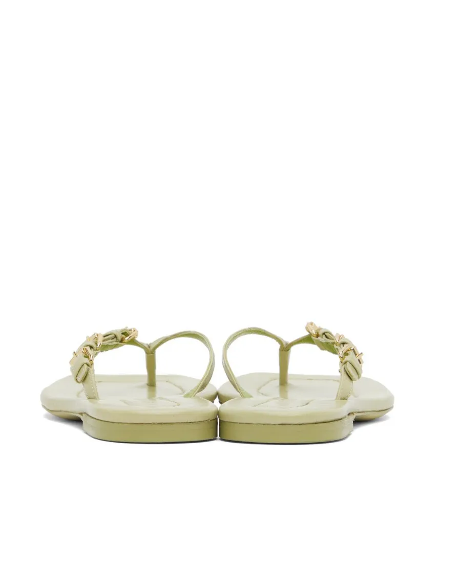 Grain Lambskin Flip-Flops