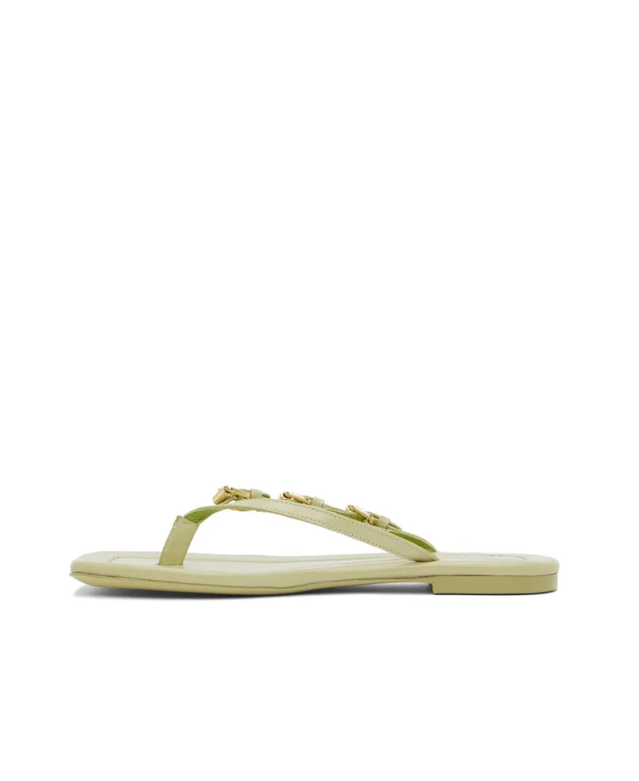 Grain Lambskin Flip-Flops