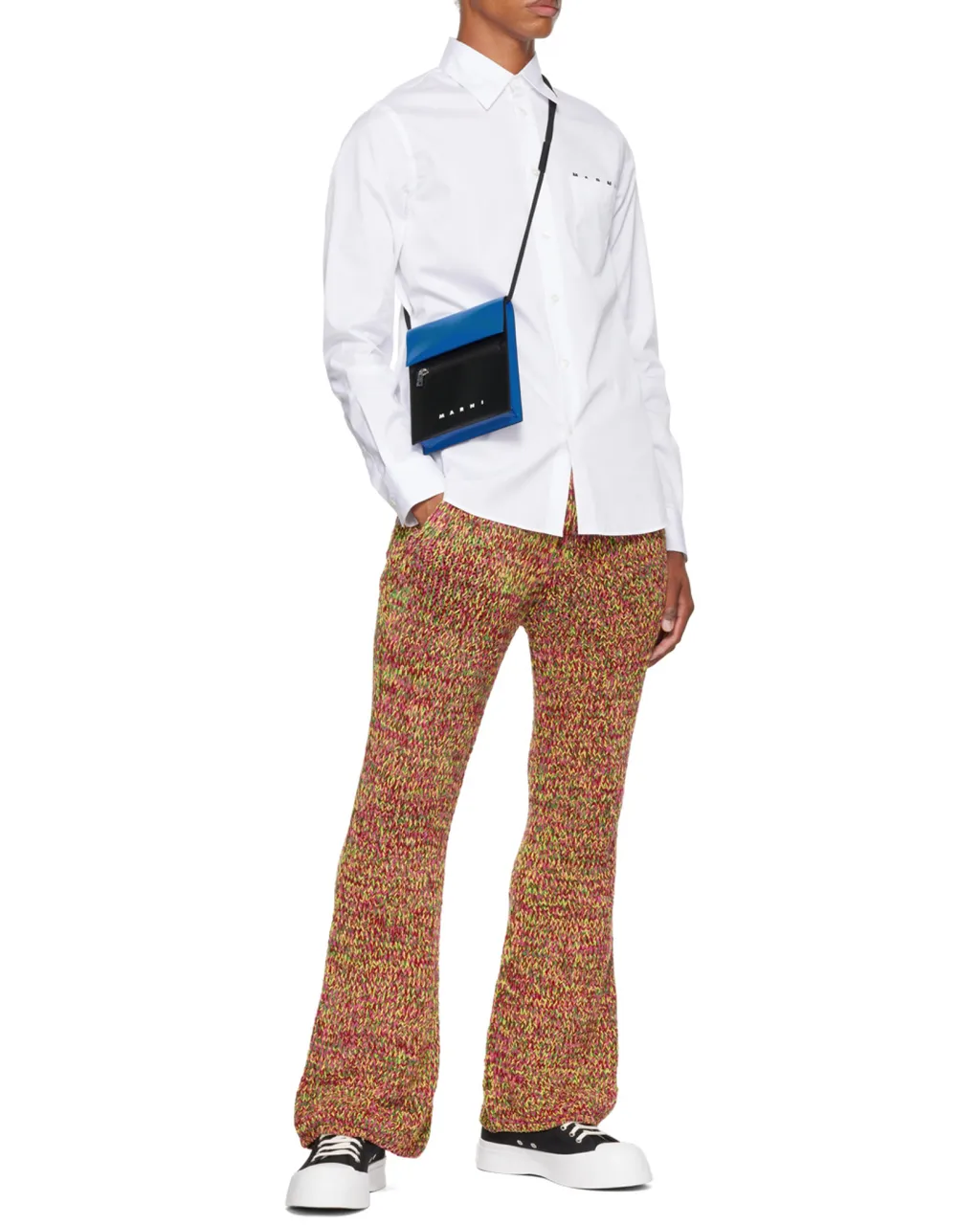 Marni Logo Print Buttoned Long Sleeved Shirt