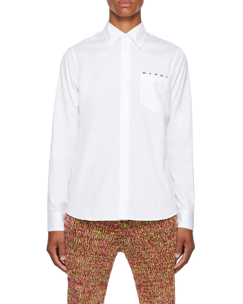 Marni Logo Print Buttoned Long Sleeved Shirt