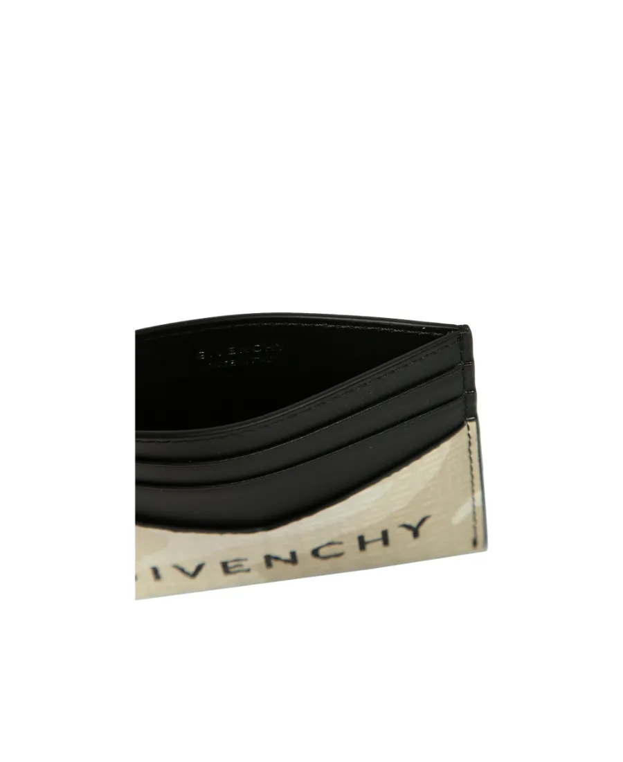Givenchy Card Holder In 4G Camo Leather