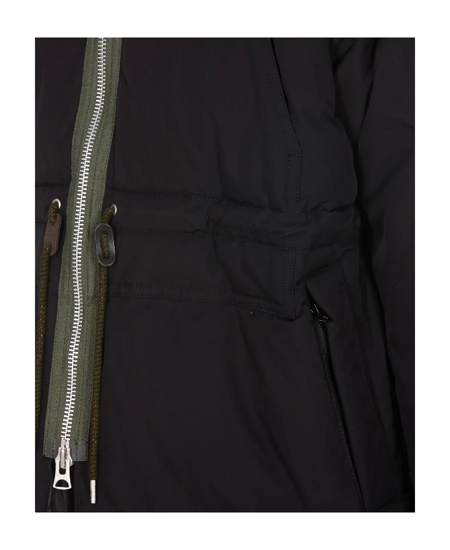 Sacai Zipped Hooded Drawstring Parka