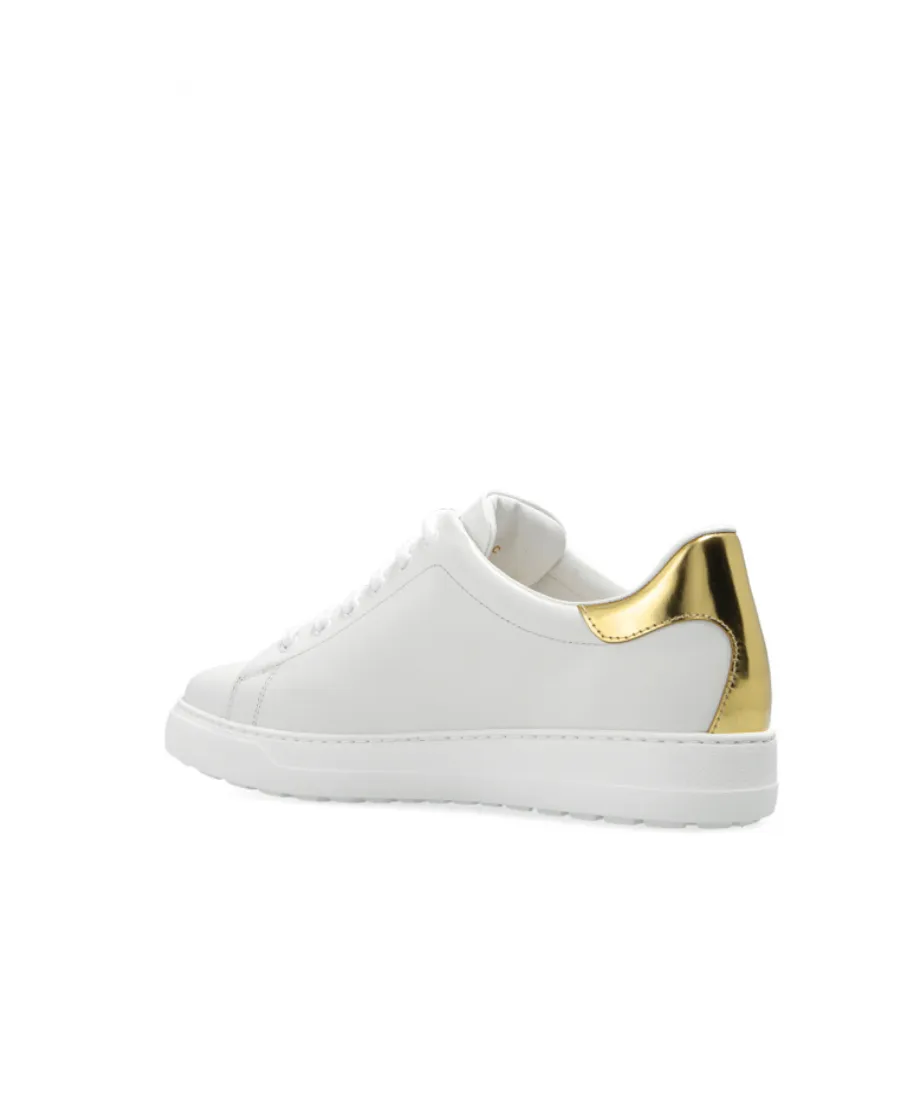 Logo-Print Leather Sneakers