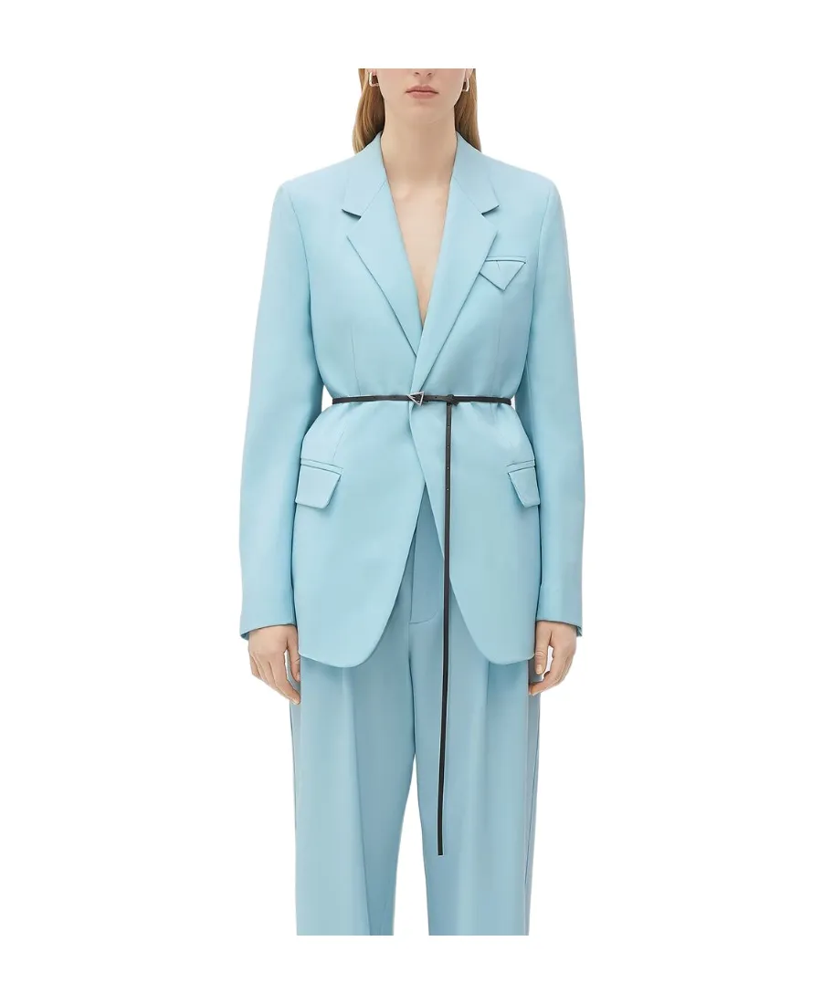 Bottega Veneta Belted-Waist Twill Jacket