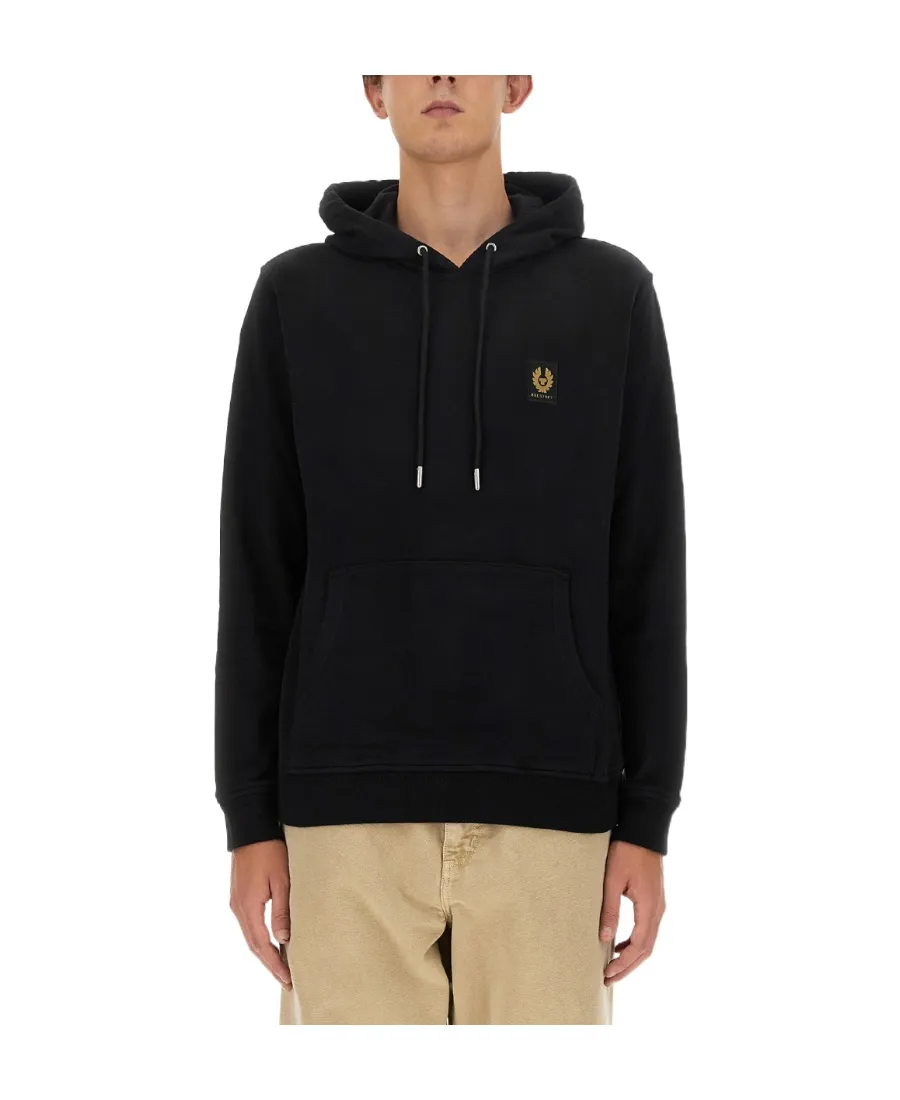 Logo-Patch Drawstring Hood