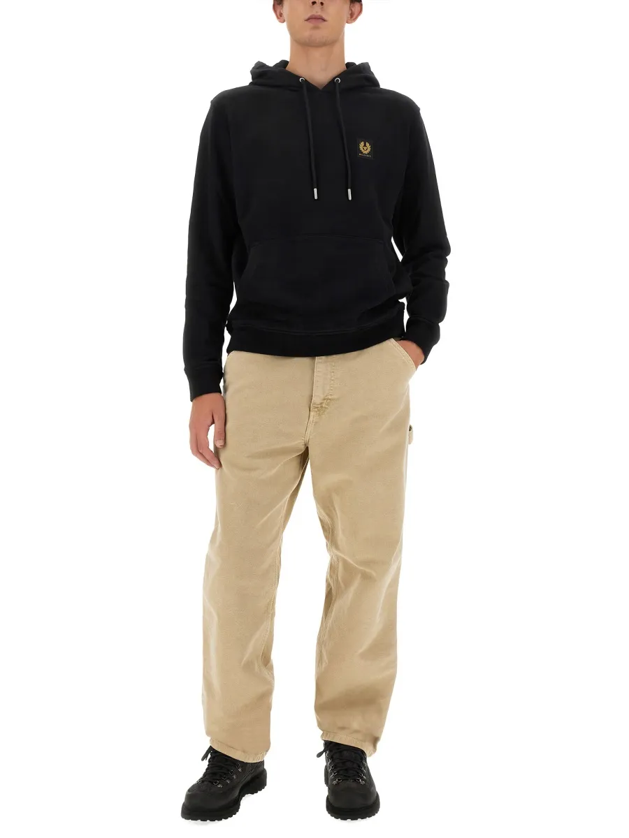 Logo-Patch Drawstring Hood