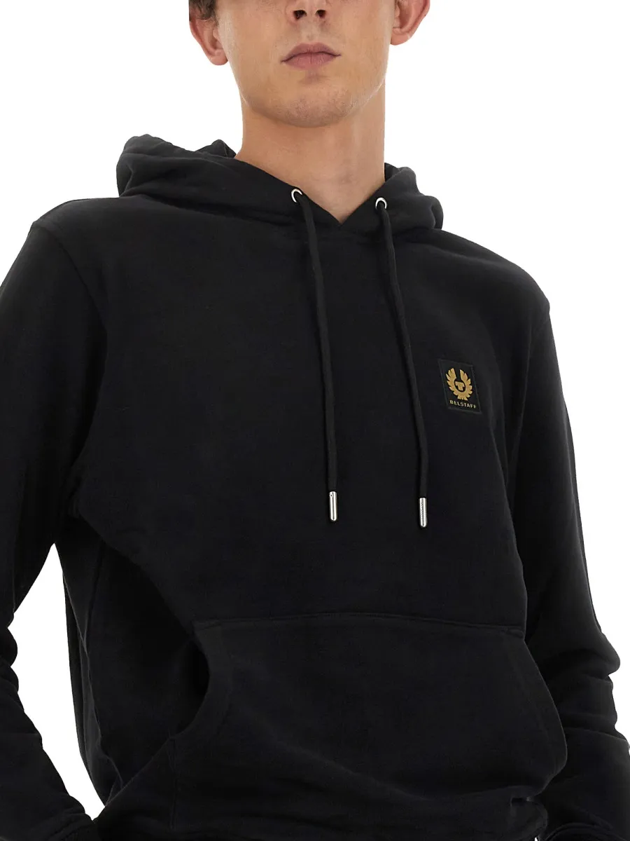 Logo-Patch Drawstring Hood