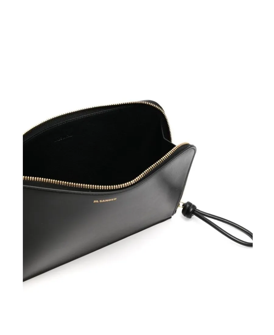 Jil Sander Logo Print Strap Clutch Bag