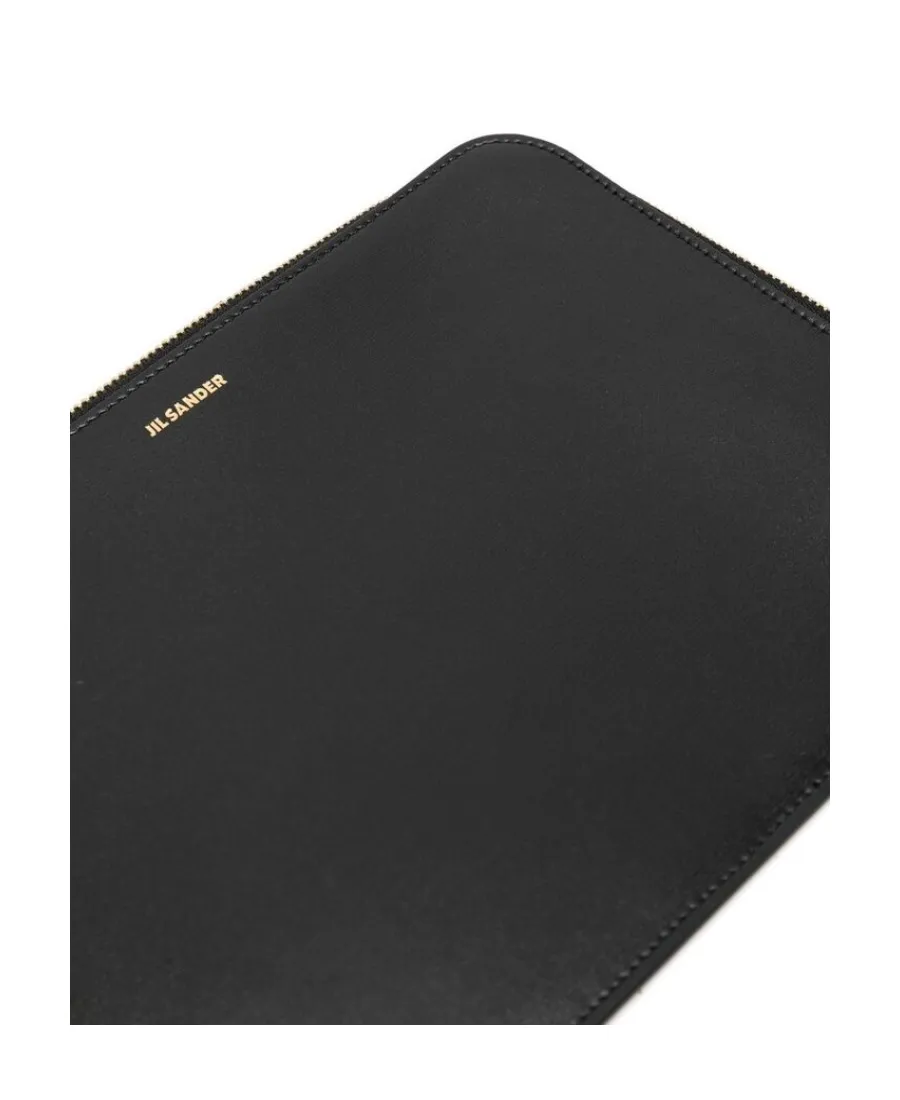 Jil Sander Logo Print Strap Clutch Bag