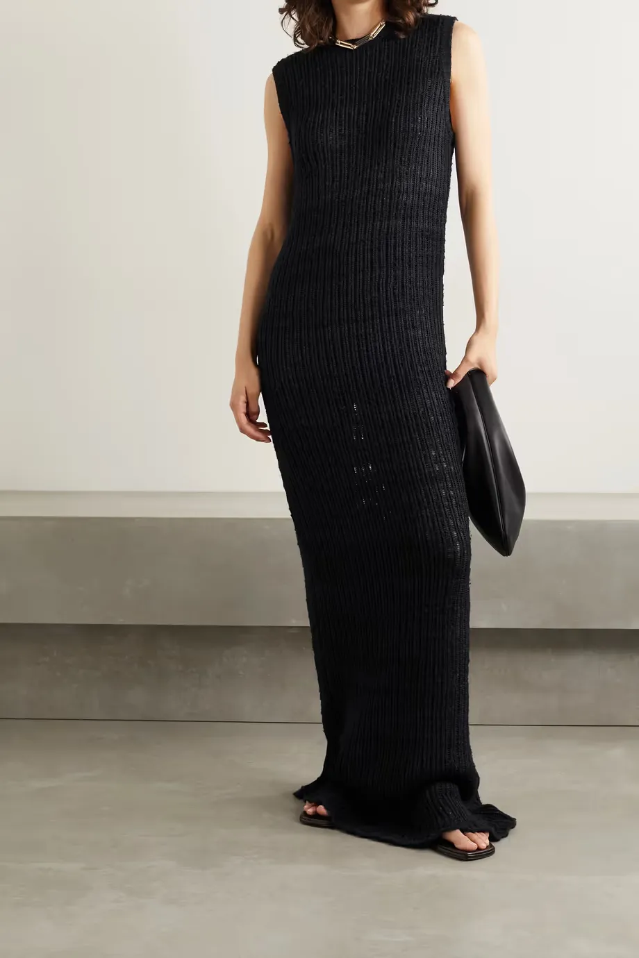 Cutro Hollow Knitted Extra-Long Dress