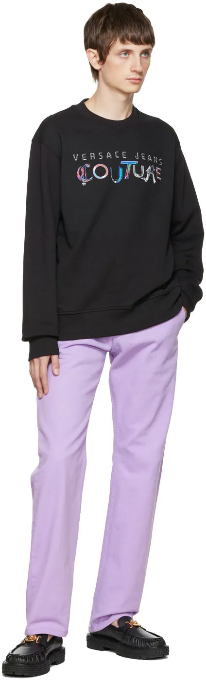 Mirrored-Style Mismatch Logo Sweatshirt