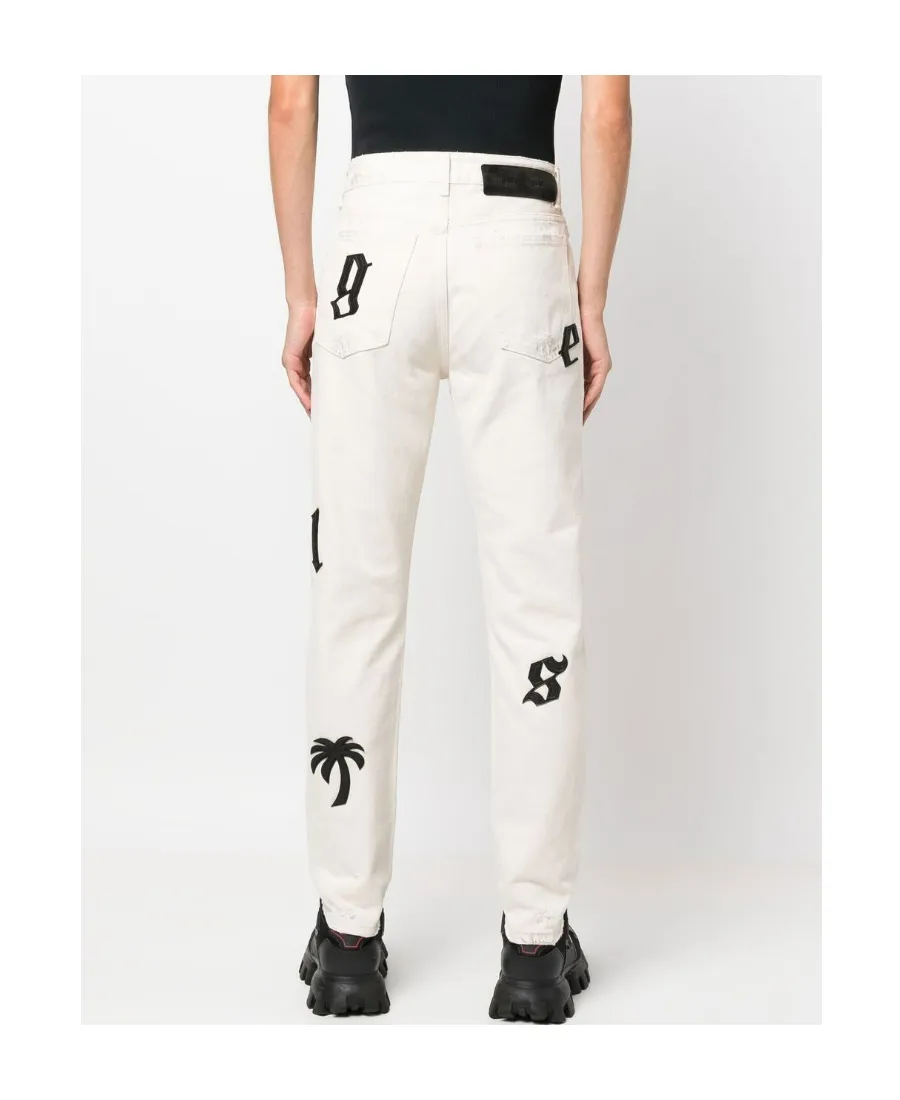 Logo-Patch Straight Leg Jeans