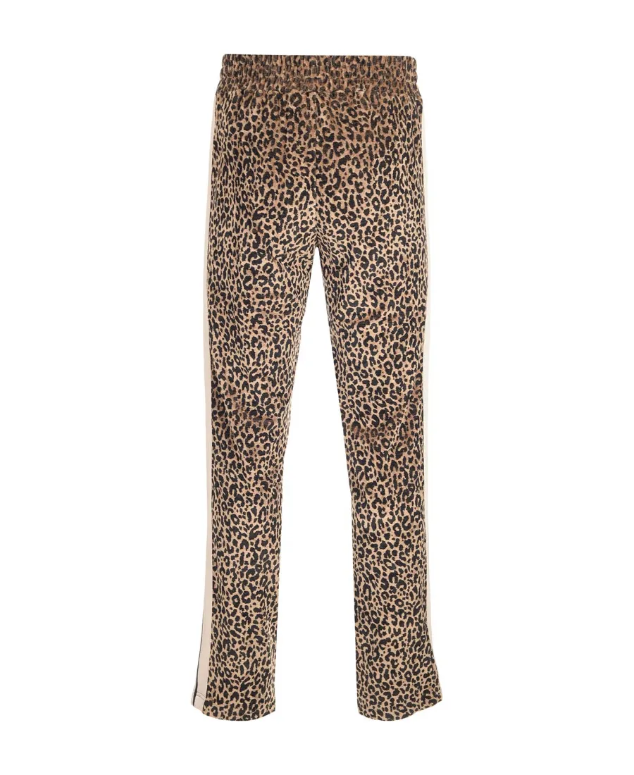 Leopard-Print Track Pants