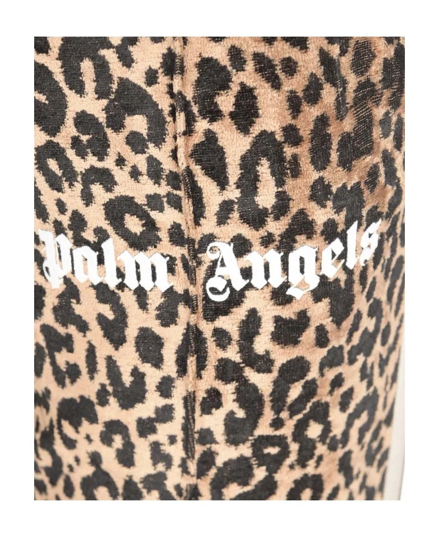 Leopard-Print Track Pants
