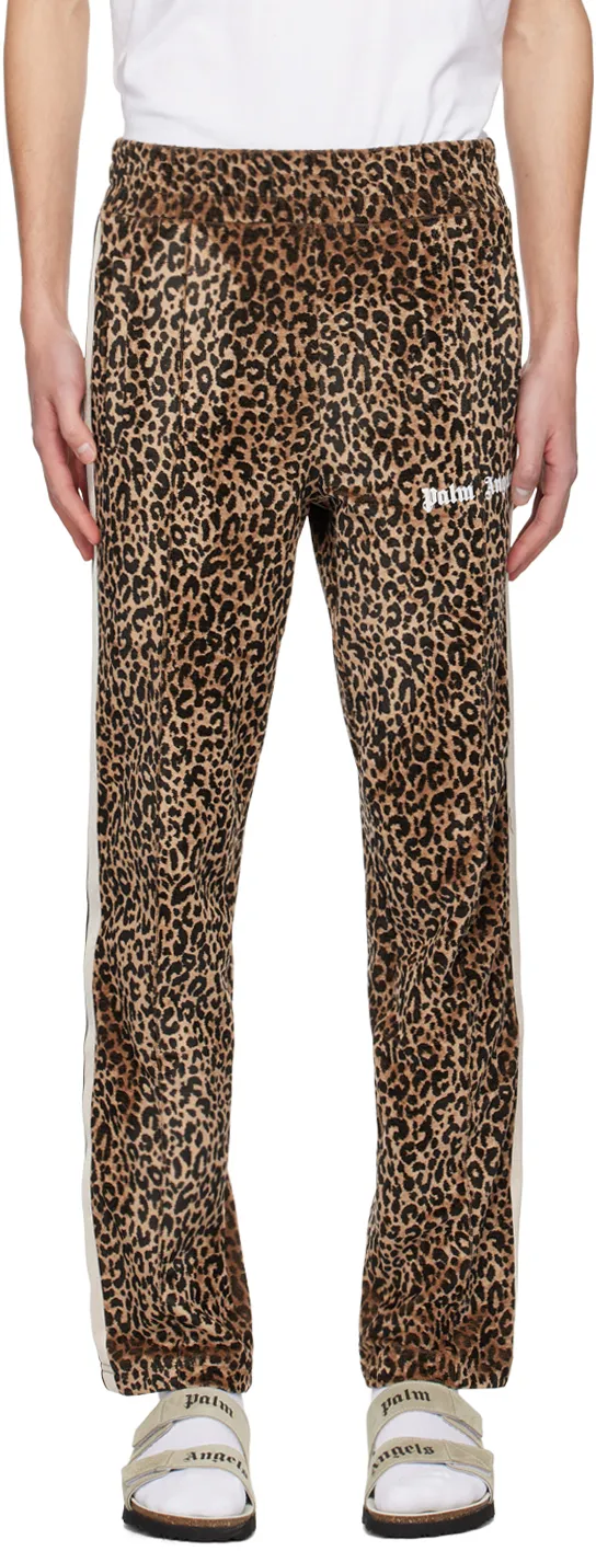 Leopard-Print Track Pants