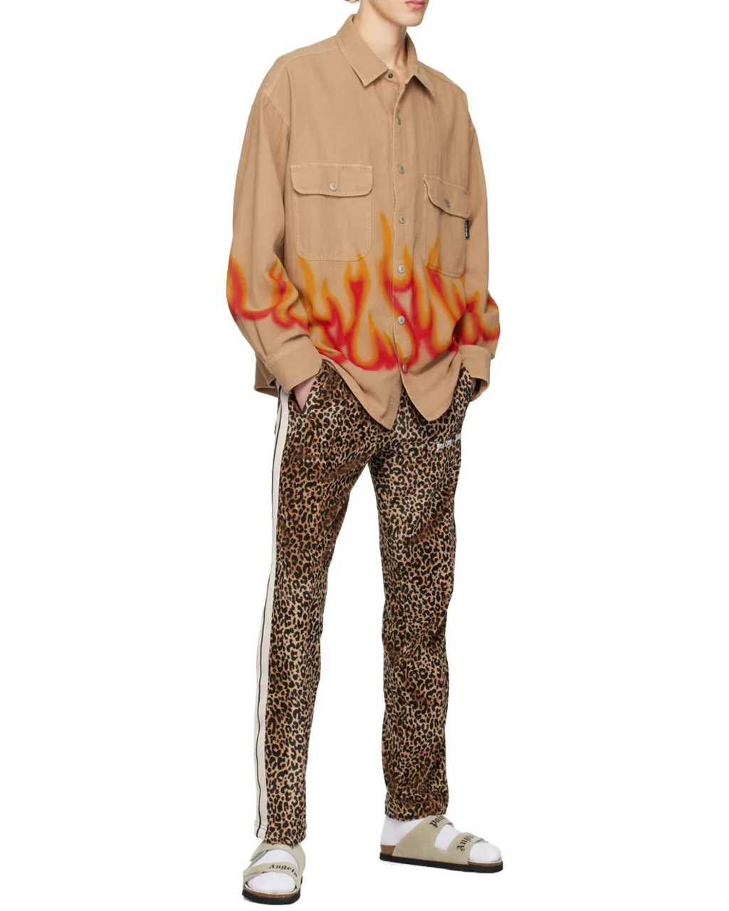 Leopard-Print Track Pants