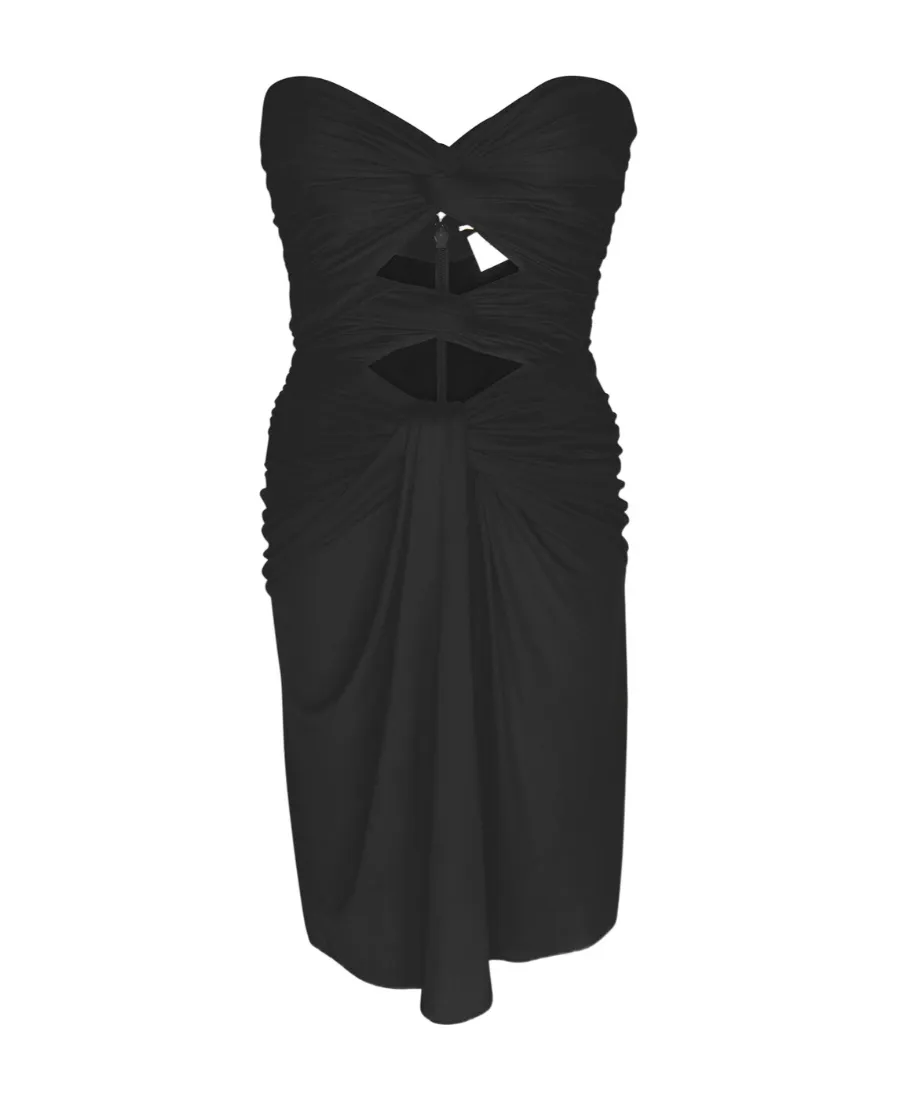 Saint Laurent Cut-Out Sleeveless Mini Dress