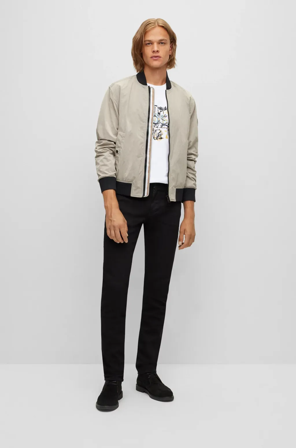 Illustration-Style Logo-Print T-Shirt