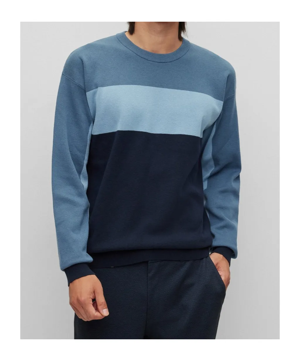Colour-Block Knitted Sweater