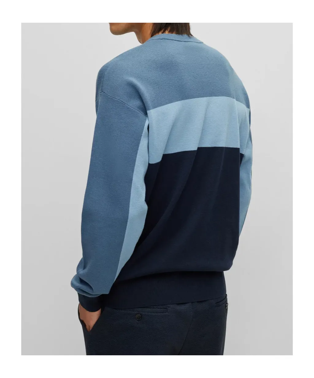 Colour-Block Knitted Sweater