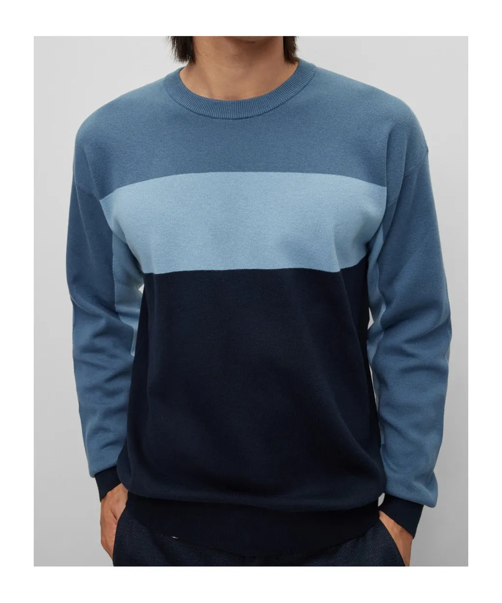 Colour-Block Knitted Sweater