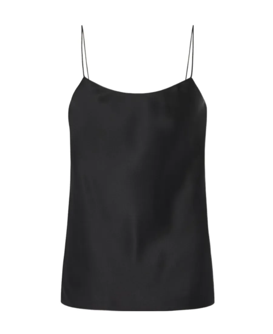 Square-Neck Silk Top