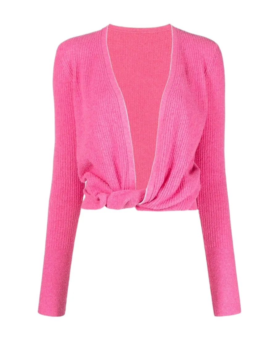 Le Gilet Noué Twisted Cropped Cardigan