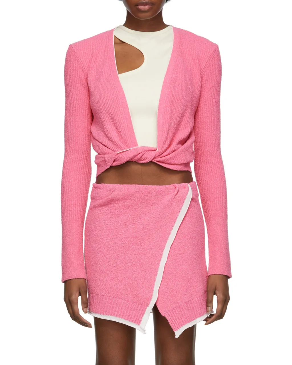 Le Gilet Noué Twisted Cropped Cardigan