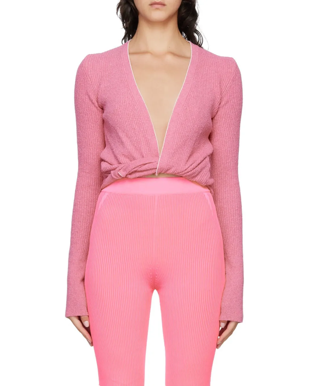 Le Gilet Noué Twisted Cropped Cardigan
