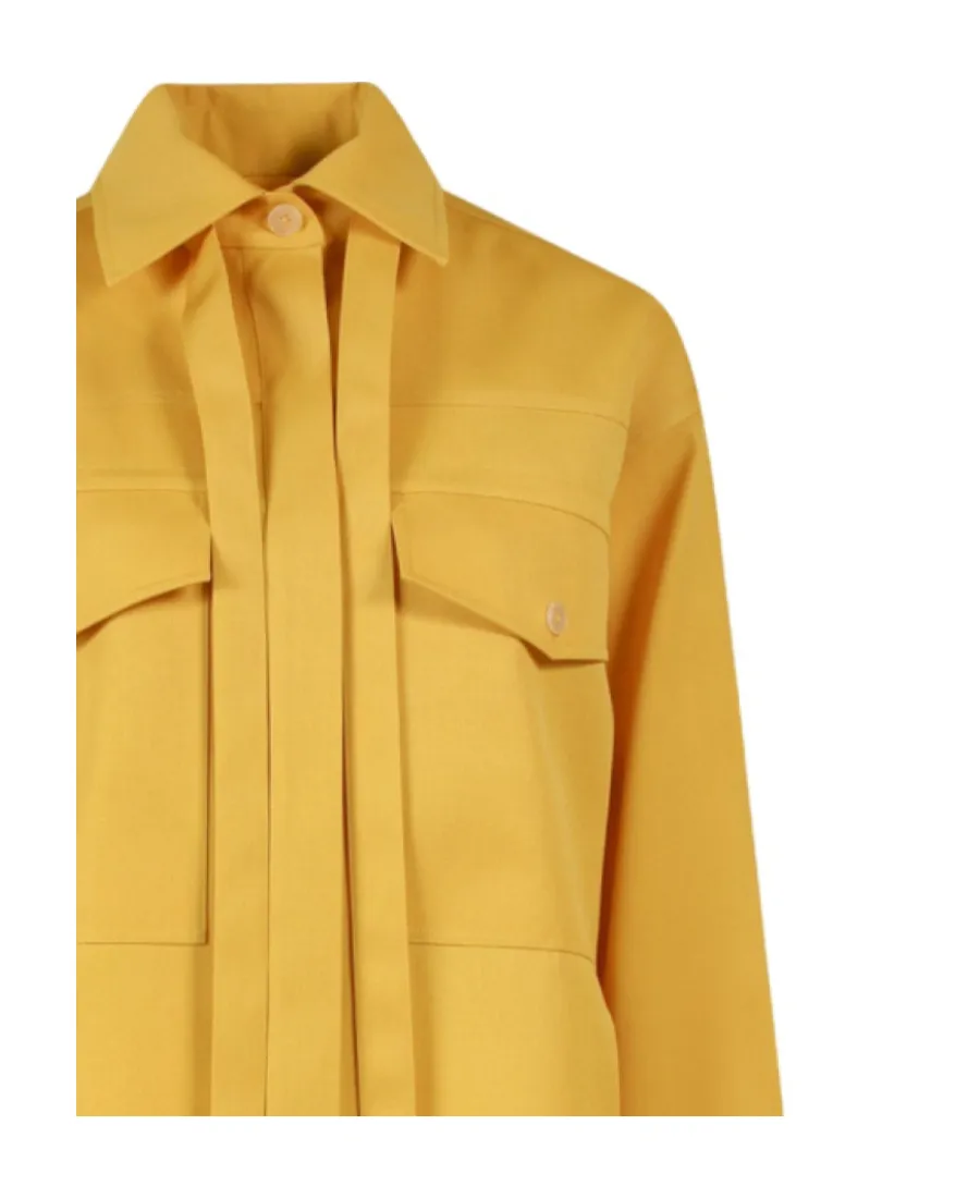 Jil Sander Pussybow-Collar Long-Sleeved Blouse