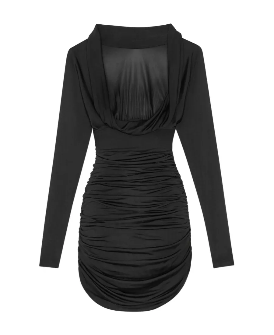 Saint Laurent Cowl Back Mini Dress