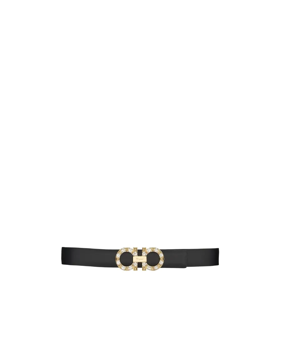 Leather Logo-Plaque Belt