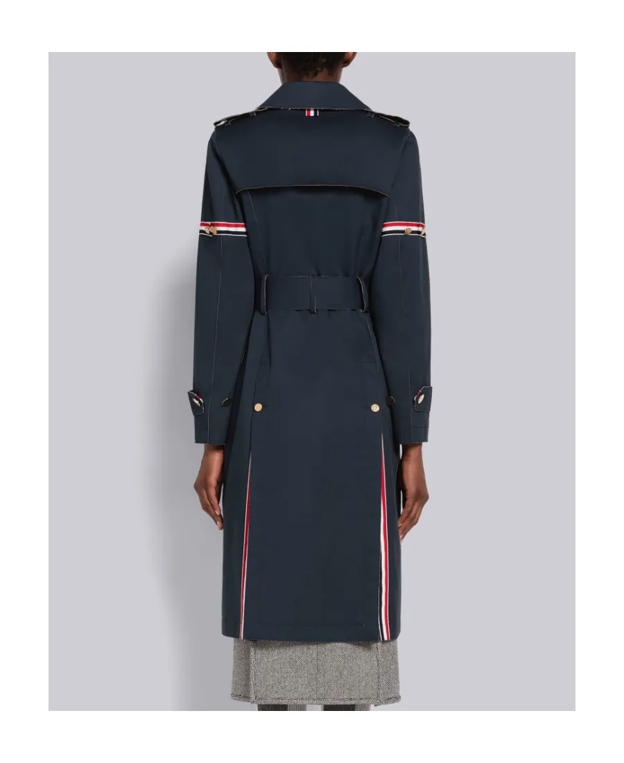 Rwb-Detail Belted Trench Coat