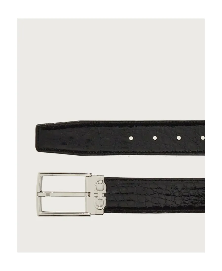 Salvatore Ferragamo Embossed Buckle Belt
