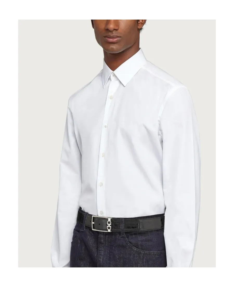 Salvatore Ferragamo Embossed Buckle Belt