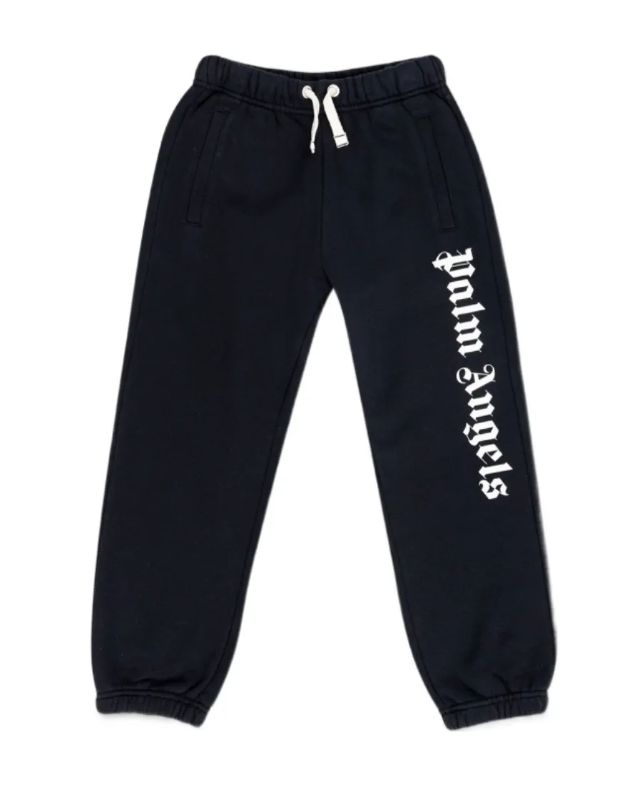 Palm Angels Kids Logo Printed Slim Cut Pants