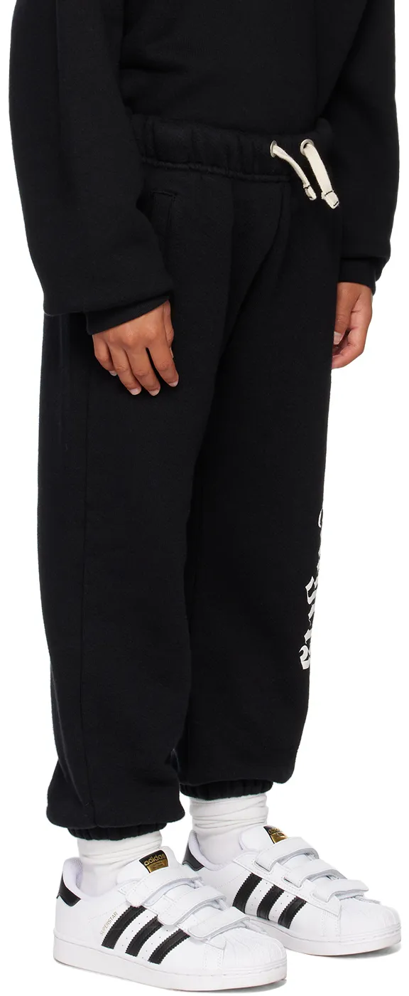 Palm Angels Kids Logo Printed Slim Cut Pants