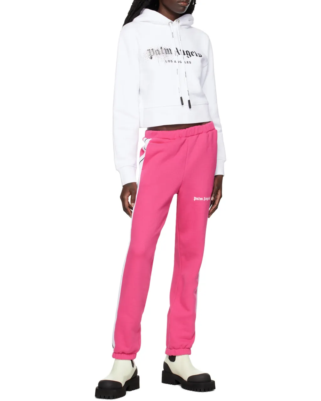 Palm Angels Logo-Printed High Waist Pants
