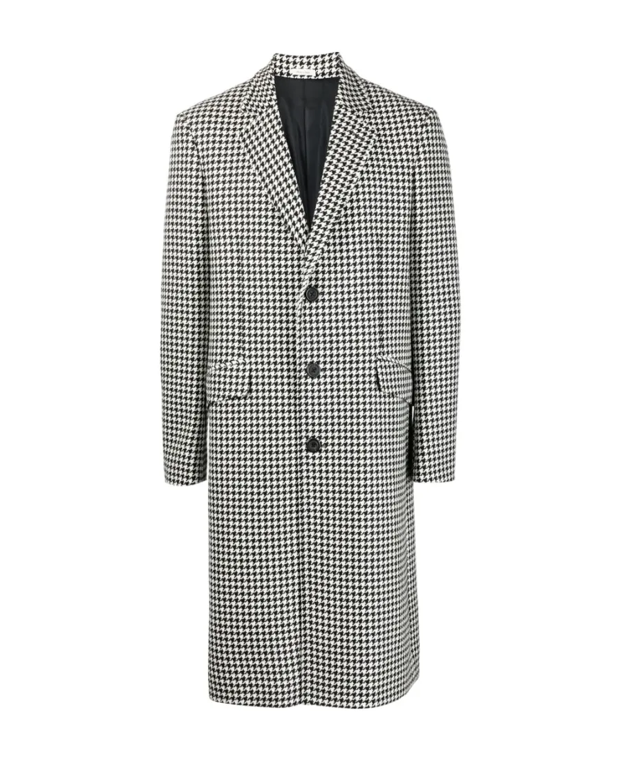 Alexander Mcqueen Houndstooth Single-Breasted Coat