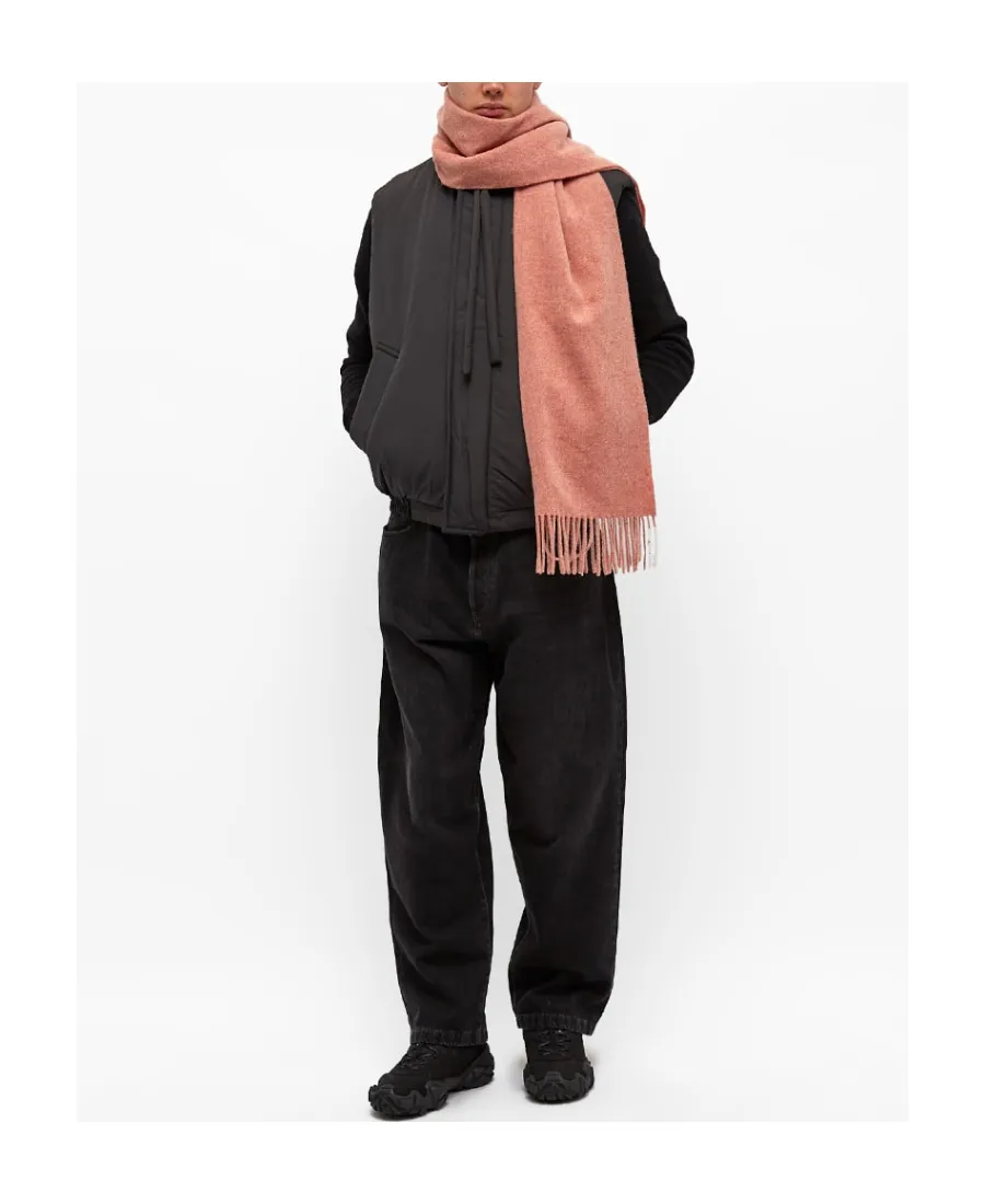 Acne Studios Logo Patch Fringed-Edge Scarf