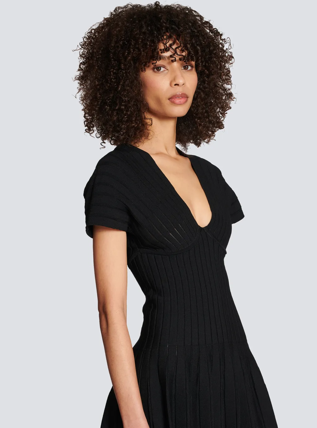 Balmain Pleated Knit Dress