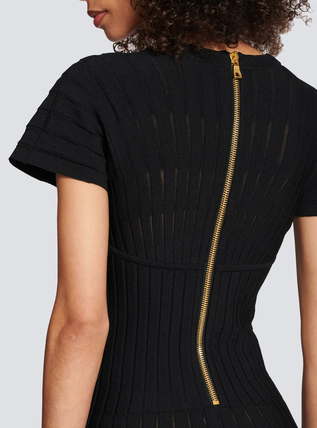 Balmain Pleated Knit Dress