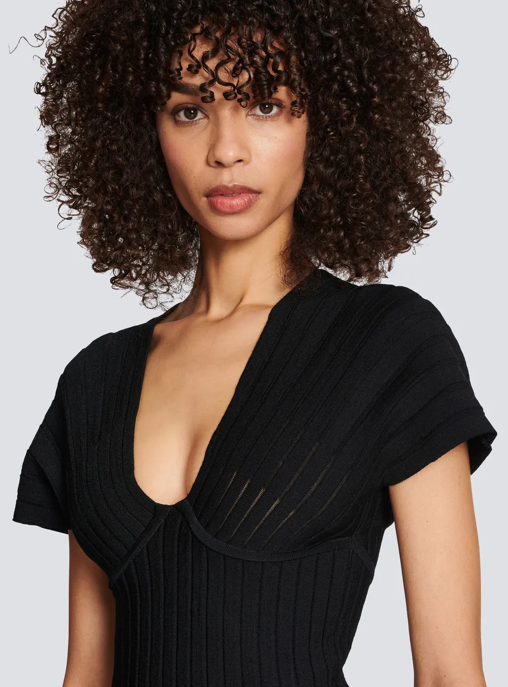 Balmain Pleated Knit Dress