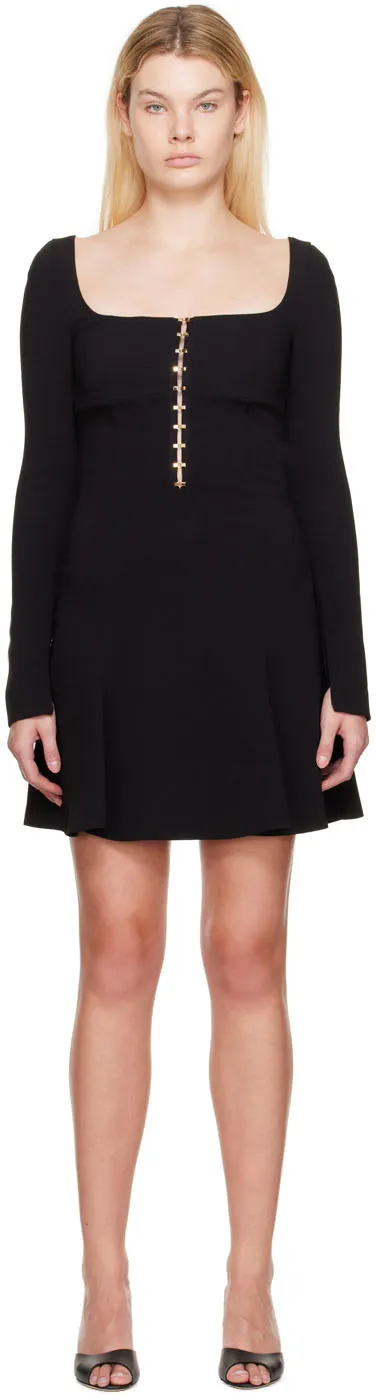 Blumarine Hook Detailed Flared Dress