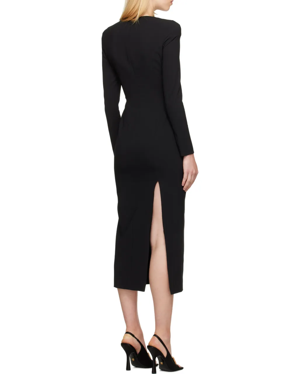 Versace Long Sleeved Midi Dress