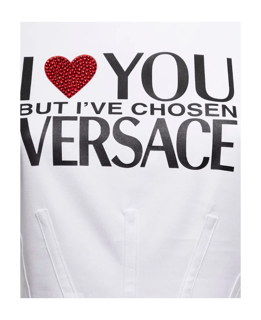 Versace Logo Printed Crewneck T-Shirt