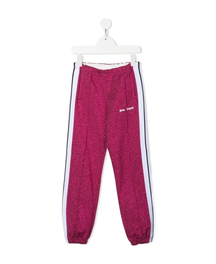 Palm Angels Kids Logo Printed Straight Leg Pants