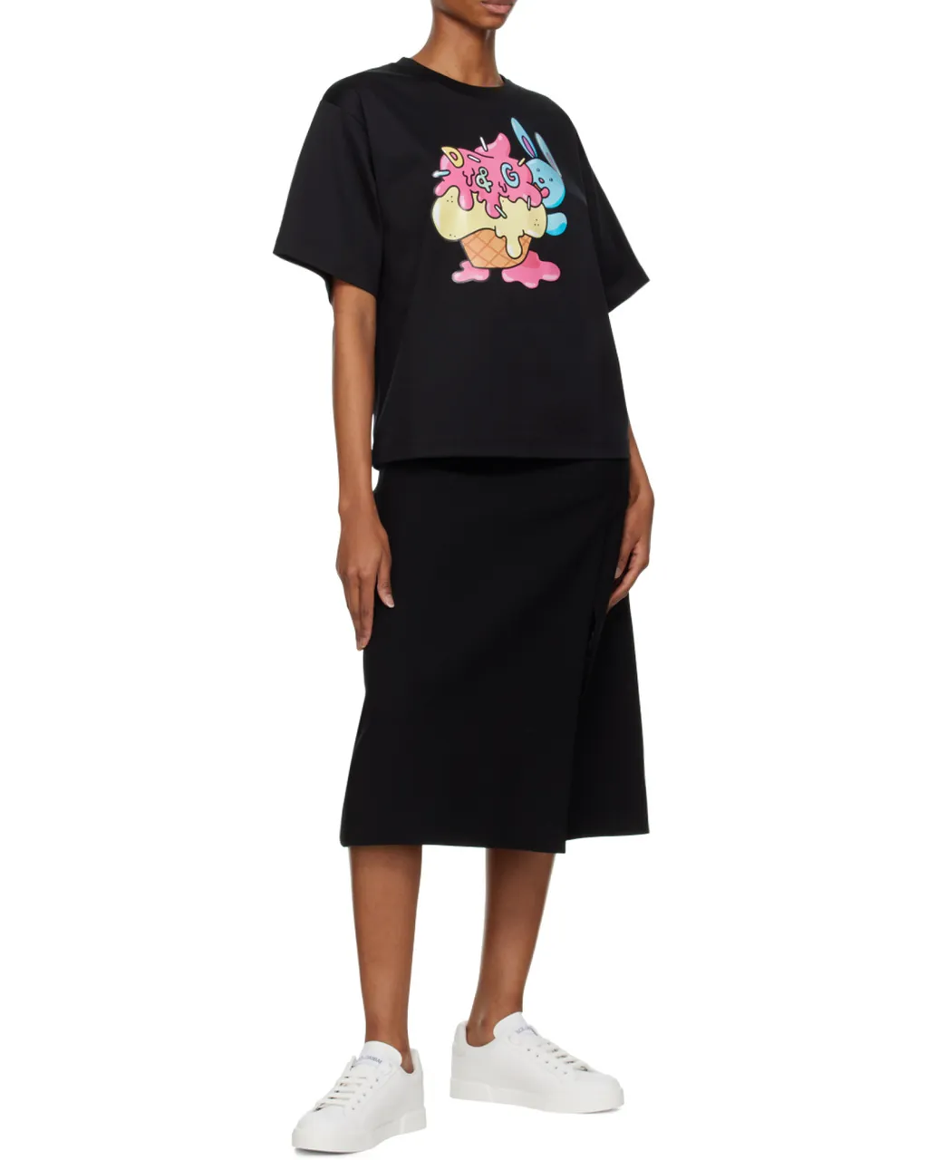 Dolce & Gabbana Portofino Logo-Patch Low-Top Sneakers